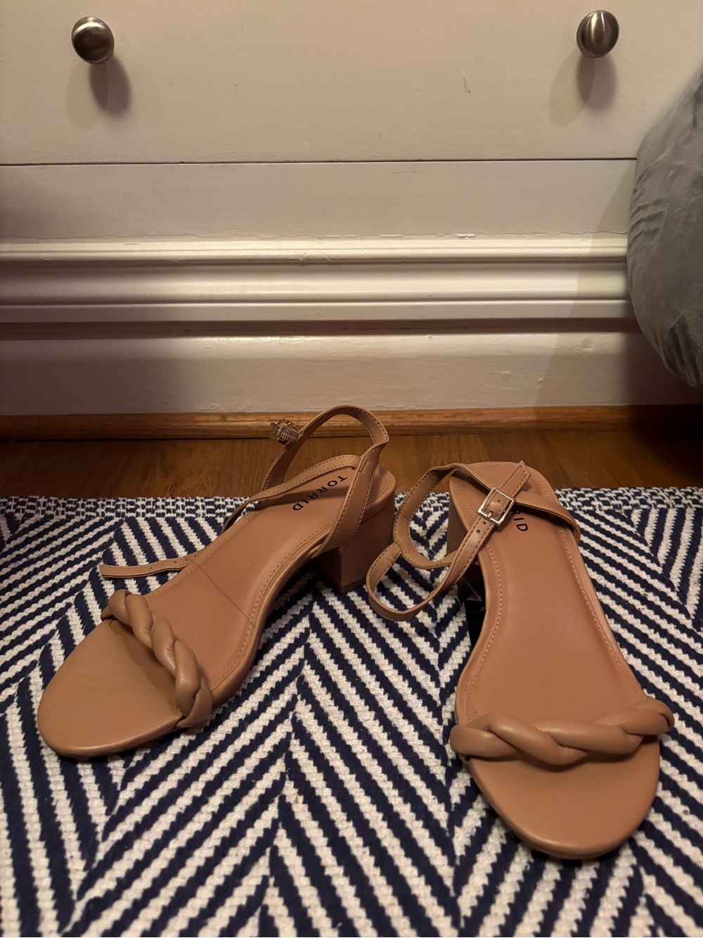 Torrid Tan Braided Strap Block Heel Sandals